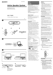 Sony SRS-T100PC Operating Instructions