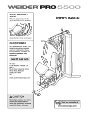 Weider Weevsy2996 Instruction Manual