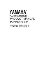 Yamaha 2201 Owner's Manual