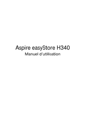 Acer Aspire easyStore H340 Aspire easyStore H340 User's Guide - FR