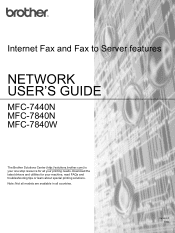 Brother International MFC7840W Network Users Manual (Internet Fax and Fax to Server) - English