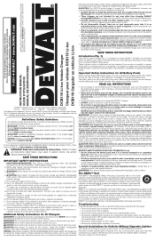 Dewalt DCB119 Instruction Manual