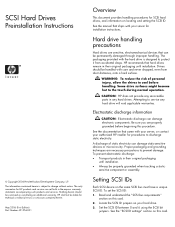 HP 163531-B25 SCSI Hard Drives Preinstallation Instructions