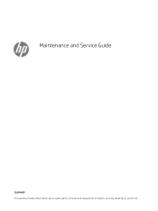 HP Pro SFF 400 G9 Desktop PC Maintenance and Service Guide