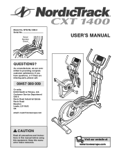 NordicTrack Cxt 1400 Elliptical Uk Manual
