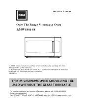 RCA RMW1846-SS English Manual