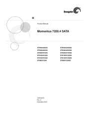 Seagate Momentus Laptop Momentus 7200.4 SATA Product Manual