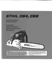 Stihl 064 Instruction Manual