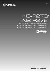 Yamaha NS-P270 Owner's Manual