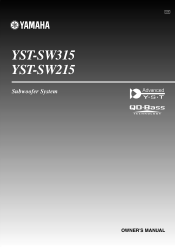 Yamaha YST SW215PN Owners Manual
