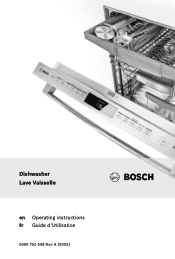 Bosch SHV53T53UC Instructions for Use