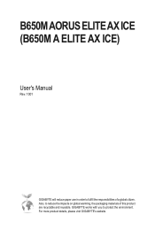 Gigabyte B650M AORUS ELITE AX ICE User Manual