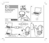 HP GW470AA HP Premium Digital Stereo Headset - Quick Start Guide