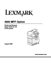 Lexmark Multifunction Laser C77x - Setup Guide
