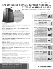 LiftMaster HDSW24UL HDSW24UL Product Guide - French