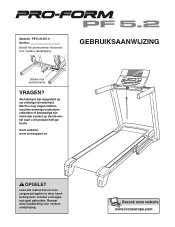 ProForm 5.2 Treadmill Dutch Manual
