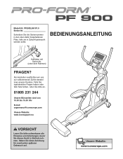 ProForm 900 Elliptical German Manual