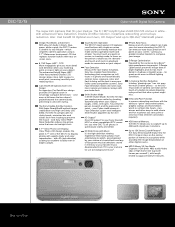 Sony DSC-T2/G Marketing Specifications (Green Model)