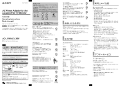 Sony LF-X1 AC Adapter Operating Instructions (English: pg.2)