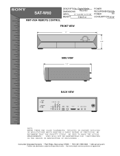 Sony SAT-W60 Dimensions Diagrams
