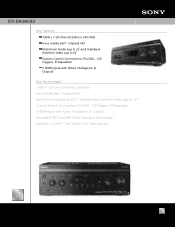 Sony STR-DA3400ES Marketing Specifications