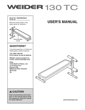 Weider 130 Tc Bench Uk Manual