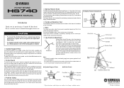 Yamaha HS740 Owner's Manual