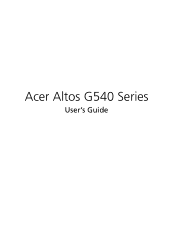 Acer G540-E5405 Altos G540 User's Guide EN