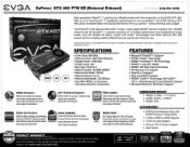 EVGA GeForce GTX 460 FTW 1024MB EE External Exhaust PDF Spec Sheet