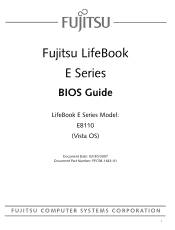 Fujitsu E8110 E8110 Vista BIOS Guide