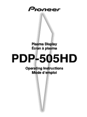 Pioneer PDP-505HD Owner's Manual