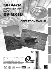 Sharp DV-MX1U Operation Manual