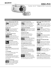 Sony DSC-P41 Marketing Specifications