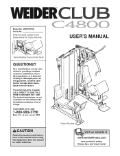 Weider Club C4800 English Manual