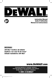 Dewalt DCC020IB Instruction Manual