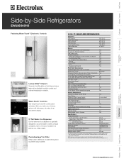 Electrolux EW23SS65HS Product Specifications Sheet (English)