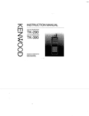 Kenwood TK-390 User Manual