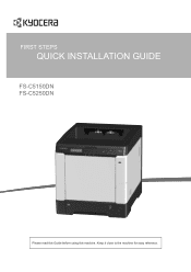 Kyocera FS-C5250DN 120V FS-C5150DN/5250DN Quick Installation Guide