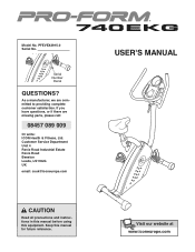 ProForm 740 Ekg Bike Uk Manual