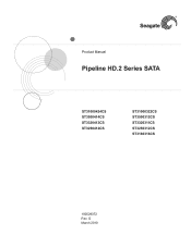 Seagate ST3160316CS Pipeline HD.2 Series SATA Product Manual