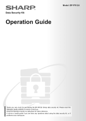 Sharp BP-70C31 Operation Guide