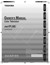 Toshiba 32AF45 User Manual