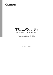 Canon Powershot E1 PowerShot E1 Camera User Guide