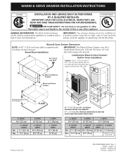 Electrolux E30WD75GTT Installation Instructions