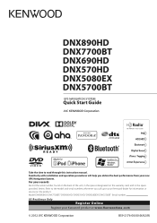 Kenwood DNX690HD Quick Start Guide