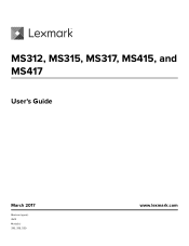 Lexmark MS317 User Guide