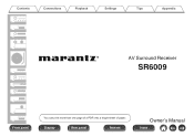 Marantz SR6009 SR6009 Owner Manual In English