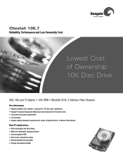 Seagate ST3300007LC Cheetah 10K.7 Data Sheet