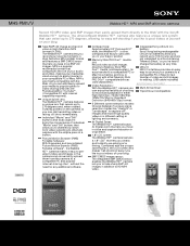 Sony MHS-PM1/V Marketing Specifications (Purple Model)
