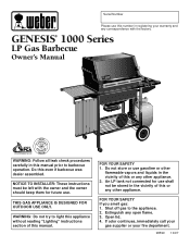 Weber Genesis 1000 LP Owner Manual